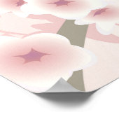Vintag Blush PInk Cherry Blossom Poster (Ecke)
