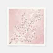 Vintag Blush PInk Cherry Blossom Serviette (Vorderseite)