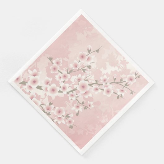 Vintag Blush PInk Cherry Blossom Serviette (Ecke)