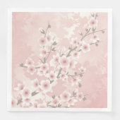 Vintag Blush PInk Cherry Blossom Serviette (Vorderseite)