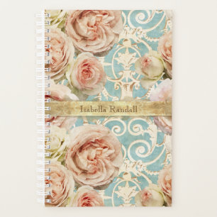 Vintag Blush Pink Heirloom Rose BlumenDamask Planer