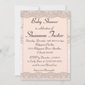 Vintag Blush Pink Lace Babydusche Einladung (Vorderseite)