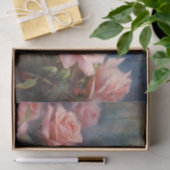Vintag Blush Pink Roses Decoupage Seidenpapier (Geschenk)