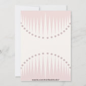 Vintag Blush Pink Spikes Girls Nacht Einladung (Rückseite)