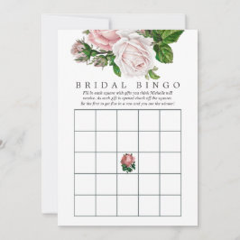 Vintag Blush und Burgund Bloral Bridal Bingo
