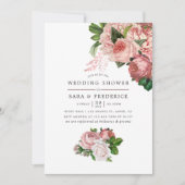 Vintag Blush und Burgund Polterabend Einladung (Vorderseite)