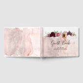 Vintag Blush und Marsala Floral Wedding Gästebuch (Voll)