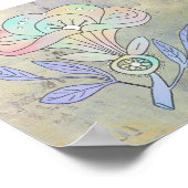 Vintag Blüte Poster (Ecke)