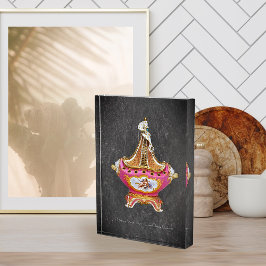 Vintag Blütenrosa Potpourri Vase Fotoblock