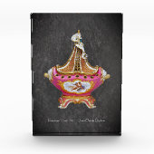 Vintag Blütenrosa Potpourri Vase Fotoblock (Vorderseite)