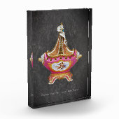 Vintag Blütenrosa Potpourri Vase Fotoblock (Links)