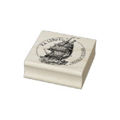 Vintag Boat Ex Libris Library Book Gummistempel (Stempel)