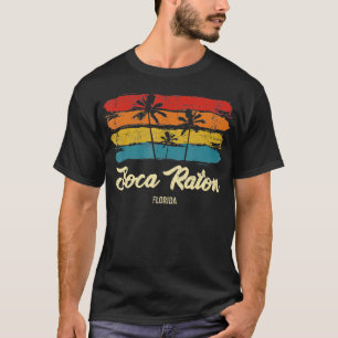Vintag Boca Raton Florida Palm Trees FL Retro T-Shirt
