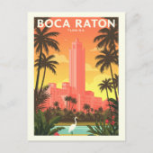 Vintag Boca Raton Florida Postkarte (Vorderseite)