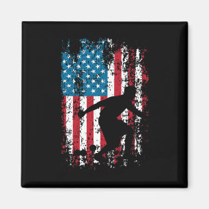 Vintag Bocce Player - Lawn Bowling Game Ll Fan Bo Magnet