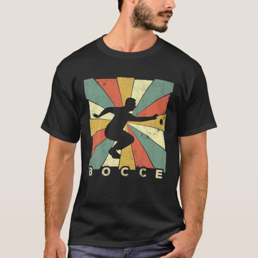 Vintag Bocce Sport Retro T-Shirt (Vorderseite)