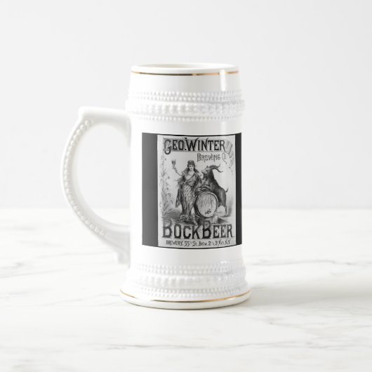 Vintag Bock Beer Stein Bierglas (Links)