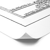 Vintag Bodie Island Leuchtturmdiagramm Poster (Ecke)