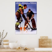 Vintag Bohman und Mahren Hockey Poster (Küche)