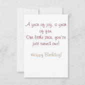 Vintag Boho 1. Geburtstagslephant (Rückseite)