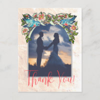 Vintag Boho Blush Pink Blues Hochzeit Vielen Dank