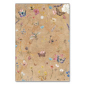 Vintag Boho Butterfly Garden Wedding Tischnummer (Rückseite)