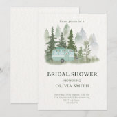 Vintag Boho Camper Bridal Dusche Einladung (Vorne/Hinten)