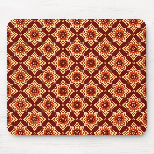 Vintag Boho Chic Blumenmuster Mousepad (Vorne)
