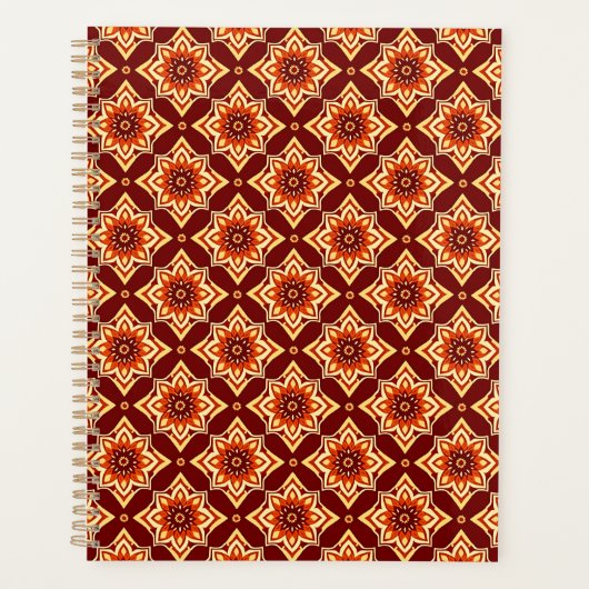 Vintag Boho Chic Blumenmuster Planer (Vorderseite)