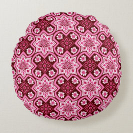 Vintag Boho Chic Blumenmuster Rundes Kissen