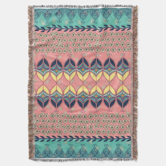 Vintag Boho Daisy Blanket Decke (Vorderseite Vertikal)