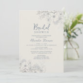 Vintag Boho Floral Brautparty Einladung (Stehend Vorderseite)