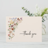 Vintag Boho Floral Dankeschön Karte (Stehend Vorderseite)