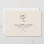 Vintag Boho Floral Dankeschön Karte (Rückseite)