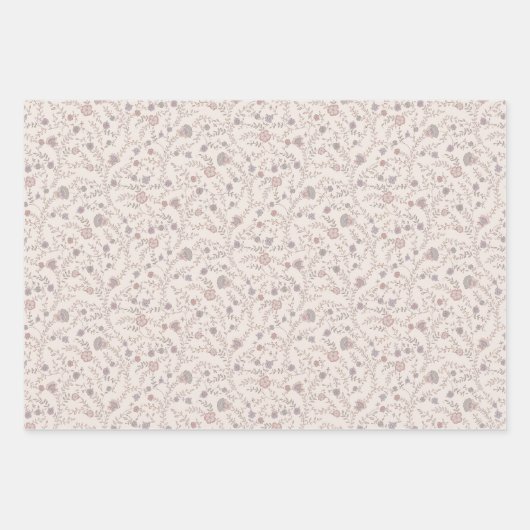 Vintag | boho floral geschenkpapier set (Vorderseite 3)