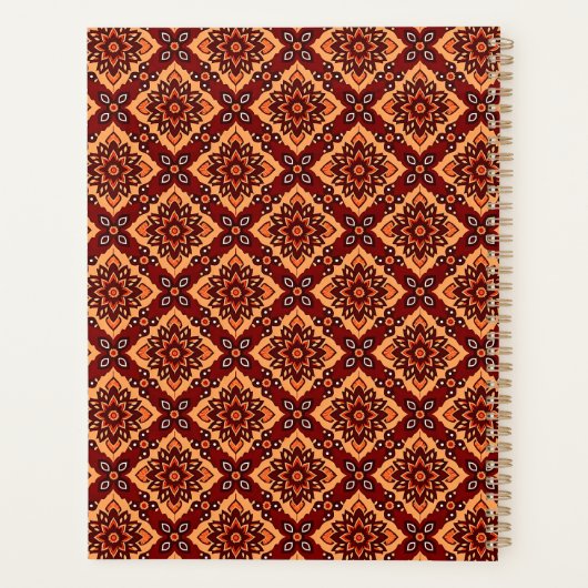 Vintag Boho Floral Pattern Planer (Rückseite)