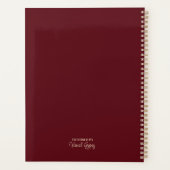 Vintag Boho Floral Pink Creme Wildblumen Planer (Rückseite)