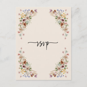 Vintag Boho Floral Postkarte