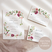 Vintag Boho Floral Wedding Einladung