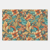 Vintag Boho Floral Wedding Geburtstag Geschenkpapier Set (Vorderseite 2)