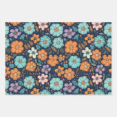 Vintag Boho Floral Wedding Geburtstag Geschenkpapier Set (Vorderseite)