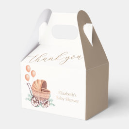 Vintag Boho Greenery Stroller Balloon Baby Shower Geschenkschachtel