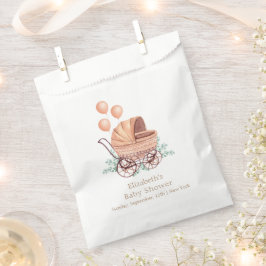 Vintag Boho Greenery Stroller Balloon Baby Shower Geschenktütchen