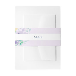 Vintag Boho Lilac Floral Wedding Wasserfarbe Kunst Einladungsbanderole