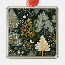 Vintag Boho White Green Gold Weihnachtsbaumen Ornament Aus Metall