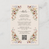 Vintag Boho Wildblume Begleitkarte (Vorderseite)