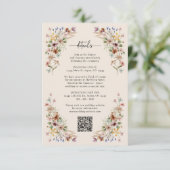 Vintag Boho Wildblume Begleitkarte (Stehend Vorderseite)