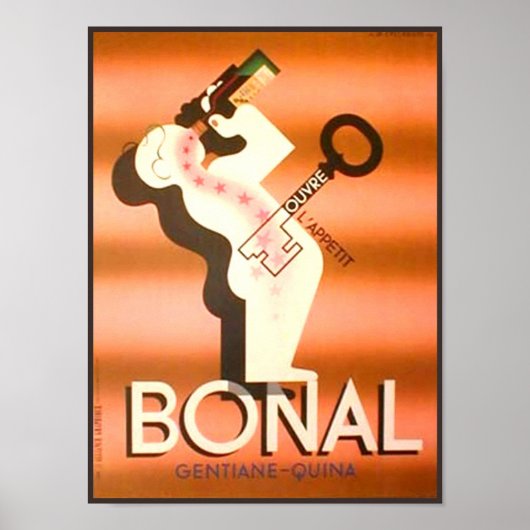 Vintag Bonal Gentiane Quina Poster (Vorne)