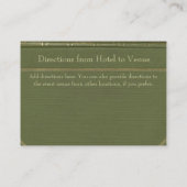 Vintag Book Hotel Unterkunft Eintrittskarten Begleitkarte (Rückseite)