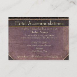Vintag Book Hotel Unterkunft Eintrittskarten Begleitkarte